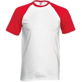 Футболка "Short Sleeve Baseball T", белый с красным_2XL, 100% х/б, 160 г/м2 Футболка "Short Sleeve Baseball T", белый с красным_2XL, 100% х/б, 160 г/м2
