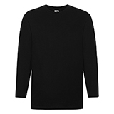 Футболка "Super Premium Long Sleeve", черный_XL, 100% х/б, 205 г/м2