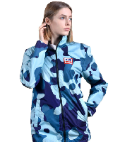 Куртка Бриз без капюшона на флисе унисекс, с полной запечаткой