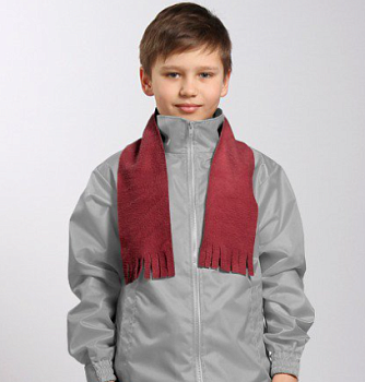 Шарф флисовый однослойный детский 10х80 см, однотонный